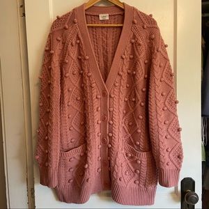 Pink Wilfred Cardigan with Bobbles